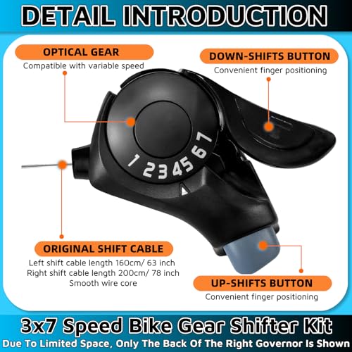 7 Speed Bike Shifter Set for MTB Road City Bicycles - TX-30 Lever