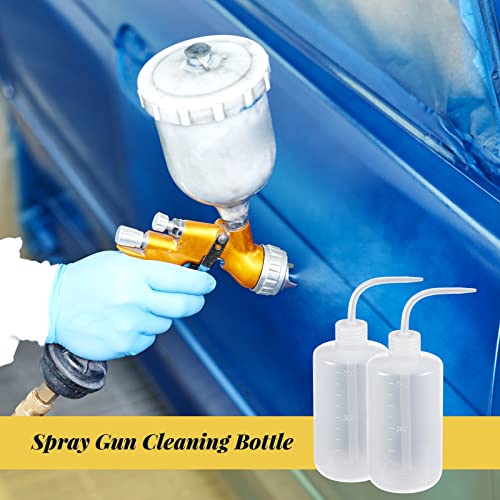 Paint Spray Gun Cleaning Kit with 3 Bottles & 21 Brushes - 500ml
