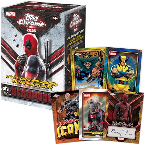 2025 Deadpool Chrome Trading Card Box - Collectible Comic & Movie Set
