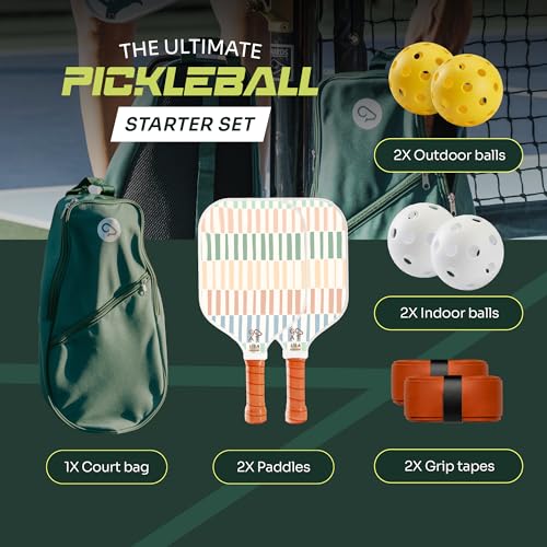 Pastel Dream Pickleball Paddle Set of 2 - USAPA Approved, Fiberglass & Honeycomb Core