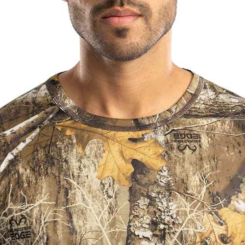 Realtree Mens Polyester Performance Baselayer Long Sleeve Thermal Underwear Top