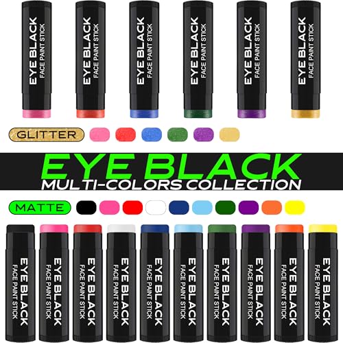 Athletic Eye Black Stick for Baseball Football Softball Lacrosse - Waterproof & Long Lasting