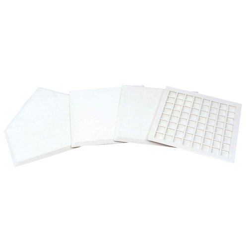 Champro Base Set - 4 Waffle Bottom Rubber Baseball, Softball, Kickball Throw Down Style Bases, Small (B026B) WHITE