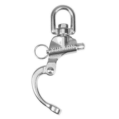 YUEARN Marine Grade Quick Release Carabiner with Swivel(4-Pack), 2.75" Corrosion-Resistant Snap Shackle for Sailing Rigging, SCBA Mask Quick Release, and Bow Safety