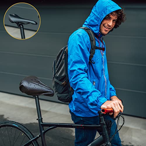 Waterproof Bicycle Seat Cover 3-Pack - Elastic Rain Protector for Bike Saddles in Black
