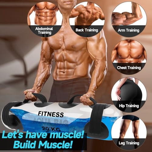Water Workout Bag 33lb Adjustable Water Fitness Training Bag - Leakproof Power Bag