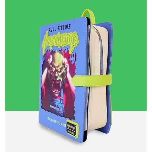 Loungefly Goosebumps The Haunted Mask Book Cover Glow Mini Backpack