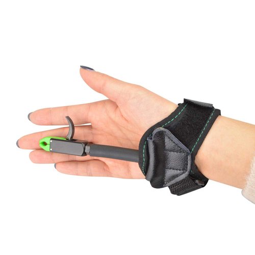 Archery Bow Release Aids Youth Bow Release Trigger Quick Release Wrist Release Adjustable Nylon Strap for Right Left Handed Children Junior Kids (Green)