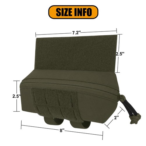 KRYDEX Tactical Small Drop Pouch Mini Dangler Pouch with Hook and Loop Panel (RG)