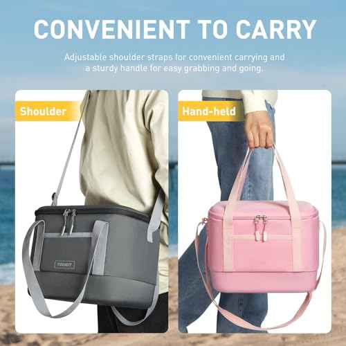 TOURIT 12L Carry Out Soft Cooler Insulated Travel Bag Lunch Cooler for Outdoor, Camping, Picnic, Travel