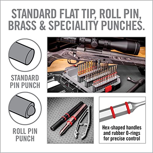 Real Avid Punch Set, Gunsmithing Tool Kit with Roll Pin Punch Set, Flat Tip Metal Punch Set, Brass Punch Set and Gunsmithing Tools: Pin Starter Tool