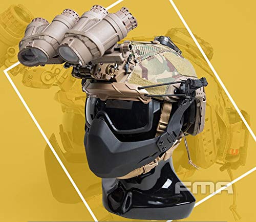 FM* Half Seal Mask (Folding Typle) for Tactical Helmet (TypeA) BK