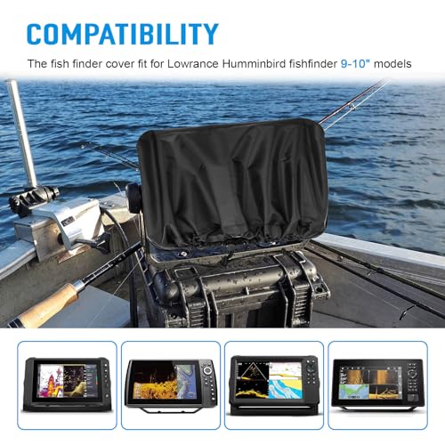Waterproof Fish Finder Cover for Lowrance & Humminbird 9-10 Inch Devices