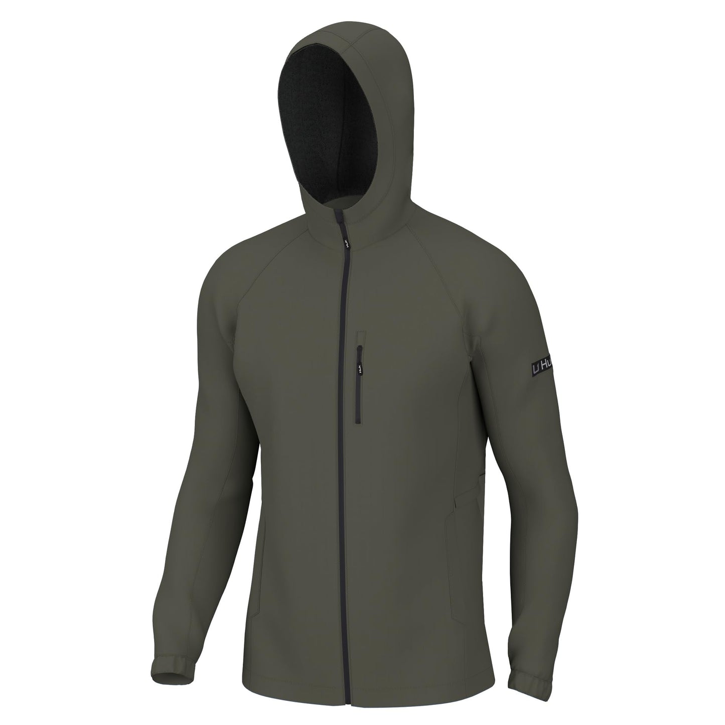 HUK Mens Rover Jacket, Waterproof & Wind-Resistant Jacket with Hood for Men, Moss, XXX-Large
