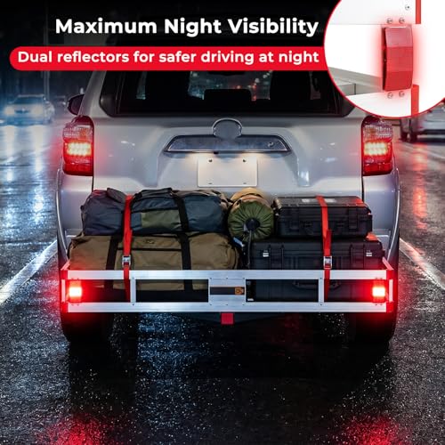 Heavy Duty Aluminum Hitch Cargo Carrier 500 lbs Capacity for SUV & Truck