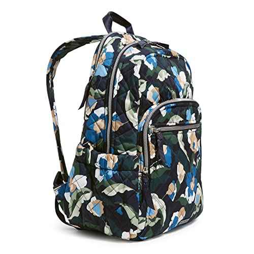 Vera Bradley Women's Performance Twill Campus Backpack, Immersed Blooms, One Size