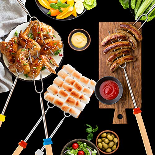 24 Pcs Telescoping Marshmallow Roasting Sticks for Fire Pit - 32 Inch Set
