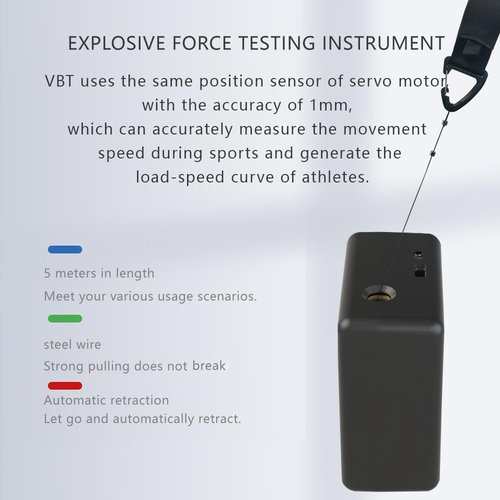 Velocity Based Training Tool, Linear Encoder for Powerlifting & Vertical Jumps - ±1mm Precision | Realtime Training Data Tracking | Voice Feedback | 50h Battery | Magnetic Mount (High version)