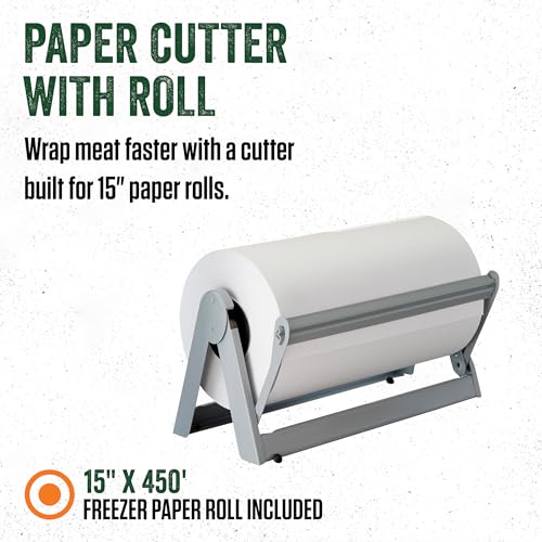 LEM Products 15" Freezer Paper Cutter, with 450' Paper Roll, Steel, Gray