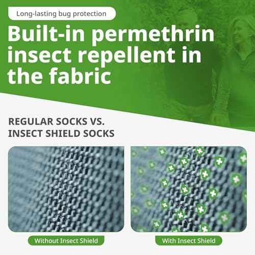 Insect Shield Traveler Socks With Permethrin Bug Repellant - Protective Clothing for Men & Women