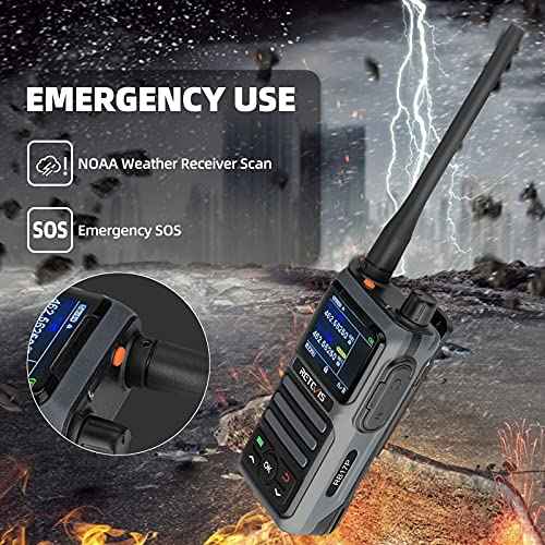 Retevis RB17P GMRS Radio Walkie Talkie, GMRS 2 Way Radio Long Range Walkie Talkies Rechargeable with 2200mAh Battery, SOS Siren, NOAA Scanning & Receiving for Hikers, Campers and Hunters