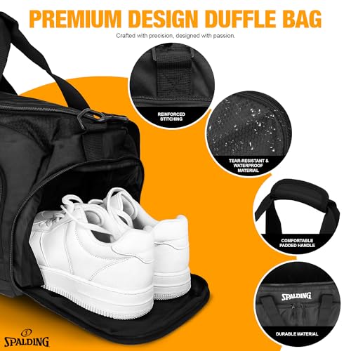 Large Waterproof Gym Duffle Bag with Wet & Shoe Compartments - 55L Capacity