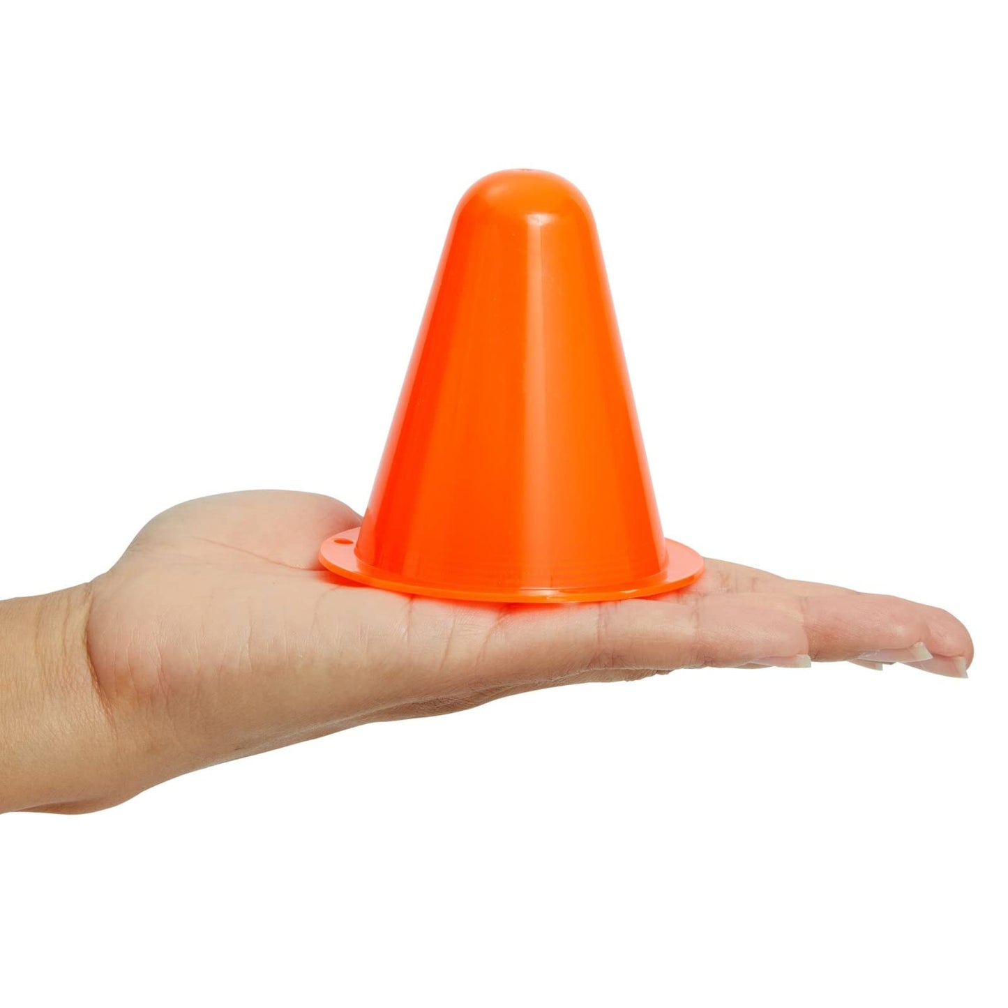 Maplefield Juvale Mini Safety Cones - 3 in Diameter, Orange, Pack of 50 - Soccer Training Equipment, Hockey Drills