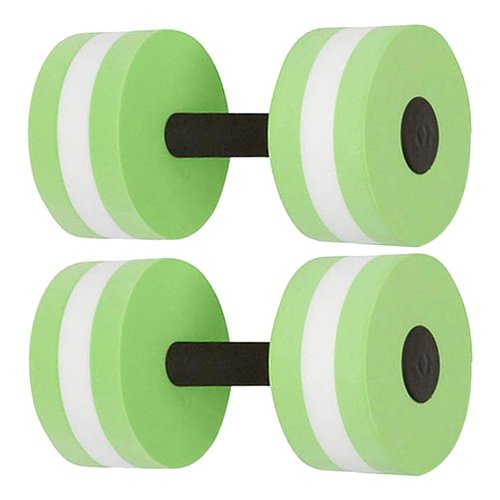 Abaodam 2Pcs Water Dumbbells Barbells for Pool Exercises Green Aquatic Resistance Equipment for Water Aerobics Accessory for Strength and Flexibility Training