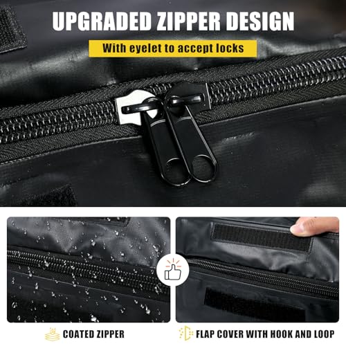 MaxxHaul 70209 Soft Shell Cargo Carrier Bag for Hitch Mount Cargo Rack - Heavy Duty and Water Resistant 47 inch 20 inch x 20 inch Black with Tie Down Straps