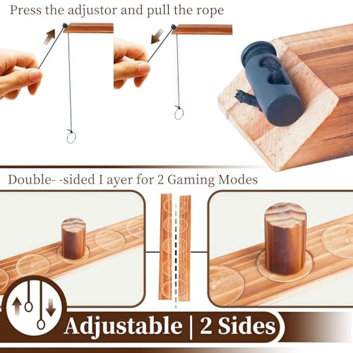 Small Ring Toss Game with Ladder - Kids & Adults Hook and Ring Throwing Set
