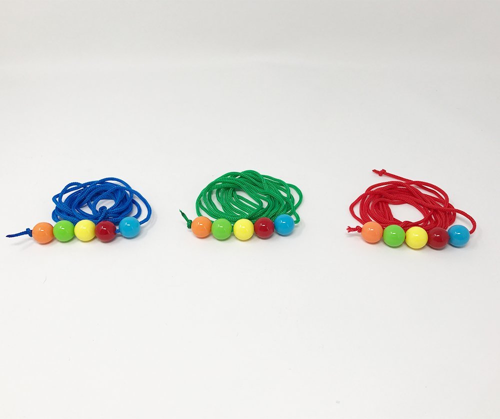 Brock String, Vision Convergence Training Tool, 6 Ft with 5 Beads, Pack of 3