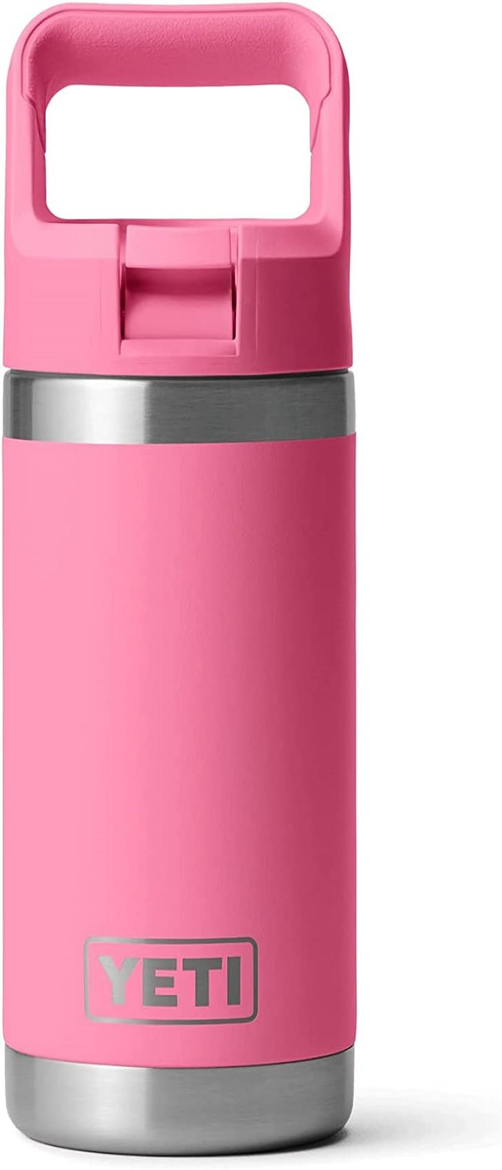 YETI Rambler Jr. 12 oz Kids Bottle, with Straw Cap, Harbor Pink
