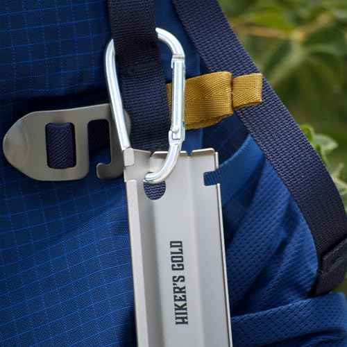 Hiker's Gold Ultralight Titanium Trowel for Hiking, Backpacking, Camping