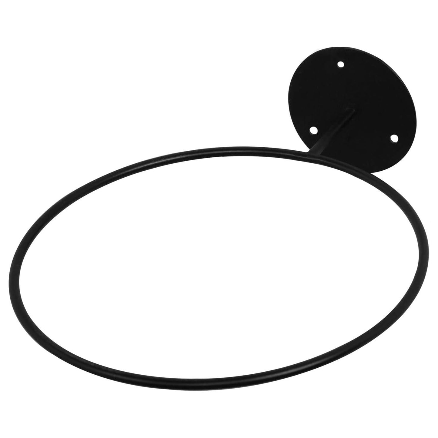 MyGift Wall Mounted Black Metal Sports Ball Storage, 7 Inch Round Display Rack for Soccer Ball, Volleyball, Basketball Holder, Set of 6