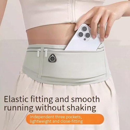 Sports Fanny Pack Running Mobile Phone Bag Men's and Women's Outdoor Morning Running Fitness Multi-function, Waterproof Invisible Light and Close-fitting (Classic Black)