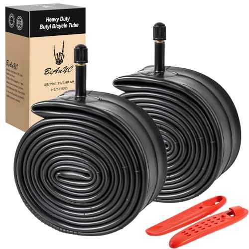 Heavy Duty 28/29 Inch Bikes Tube 28/29x1.75-2.40 Presta Valve 48MM/Schrader Valve 32/48MM Bicycle Tubes Compatible with 28/29x1.75/1.95/2.0/2.10/2.125/2.20/2.25/2.35/2.40 Bike Bicycle Tire Tubes-2 PCS