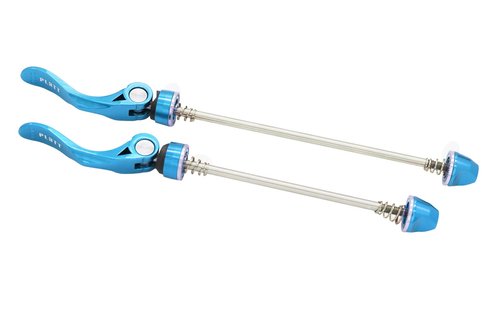 PLATT Bike Quick Release Skewers MTB Wheel Hub Skewers Front and Rear Axle Fit for Road Bike,Mountain Bike, BMX (Blue,1Pair)