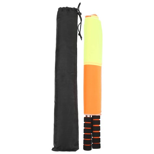 Non SLIP Sponge Handle Soccer Referee Flag Set with Bag - Essential Sports Match Tools for Football Linesmen