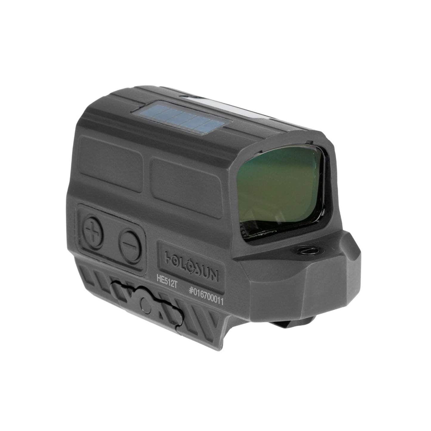 HOLOSUN HE512T-GR Multi-Reticle Green 2 MOA Dot & 65 MOA Circle Open Reflex Optic Sight for Long Guns - Shake-Awake Solar FailSafe Super LED Waterproof Titanium Rifle Sight