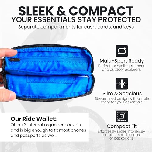 Waterproof Cycling Wallet for Phone, Cards & Passports - Midnight Black