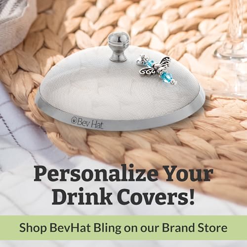Stainless Steel Drink Covers Pack of 4 - Bug-Proof Beverage Lids for Outdoors