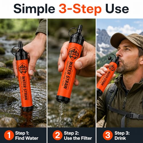 Water Filter Straw 2 Pack - Portable Microplastic & Sediment Purifiers