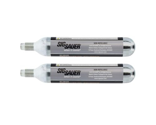 SIG SAUER Advanced Reliable Non-Refillable AC-90-2 Pellet Replacement CO2 90 Grams Airgun Cartridge, Pack of 2