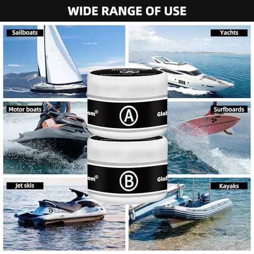 Globalcom Fiberglass Boat Repair Kit, Gel Coat Repair Kit for Boats, Marine Fiberglass Repair Kit for Boats, Epoxy Filler for Boats, Fiberglass Repair Kit Fix Holes Chips Pit Cracks (Color Match)