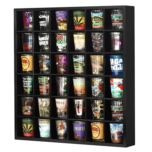 Wall Mount Display Case for Mini Football Helmets with Shelves & Racks