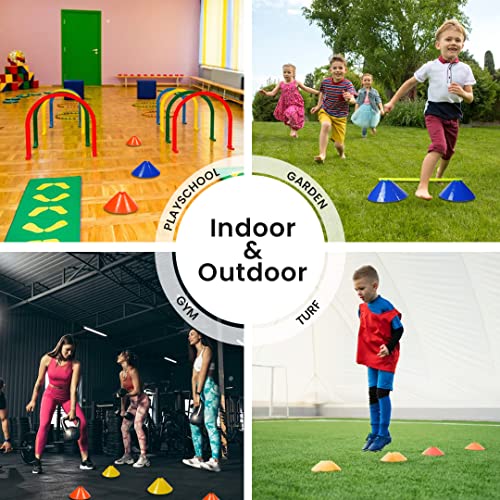 High Visibility Jumbo Soccer Cones for Agility and Speed Training