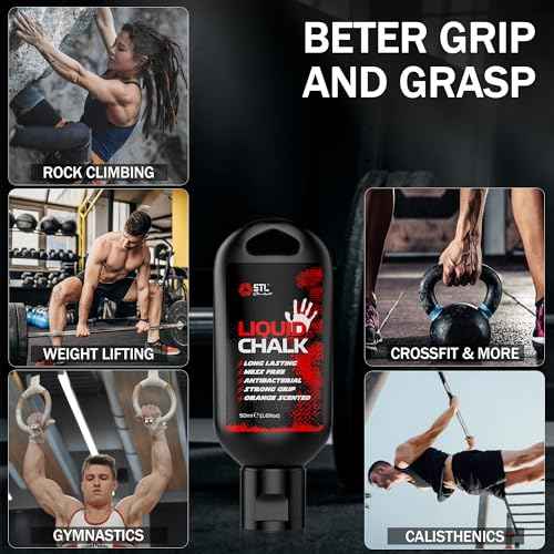 Liquid Chalk ? Weightlifting, Gym, Rock Climbing, Body Bouldering, Gymnastics,Calisthenics Pole Grip, Strong Grip Chalk Climbing Chalk for Dry Hands