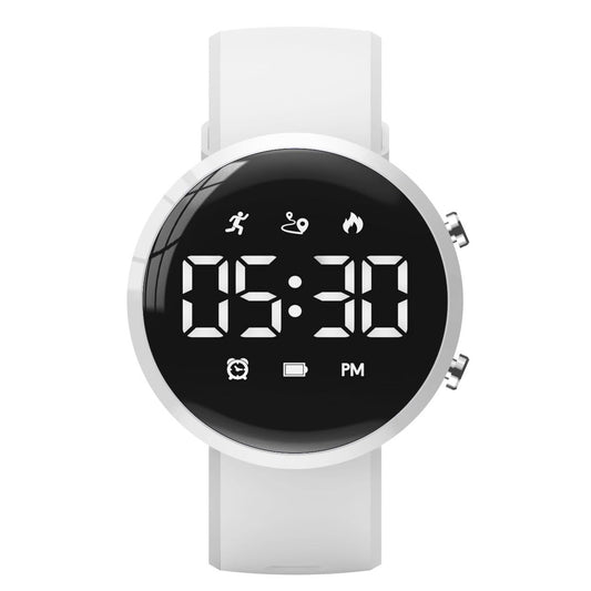 Focwony Kids Fitness Tracker Watch, Digital Steps Counter, Boys Girls Waterproof Wristwatch with Step Counting/Distance/Calories/Stopwatch/Alarm Clock, Great Xmas Gift for Children (White)
