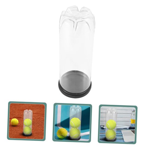 Outanaya Clear Tennis Balls Container with Lid Durable Organizer for Daily Sports Supplies Lightweight Easy to Carry for Storage and Transporting Tennis Balls