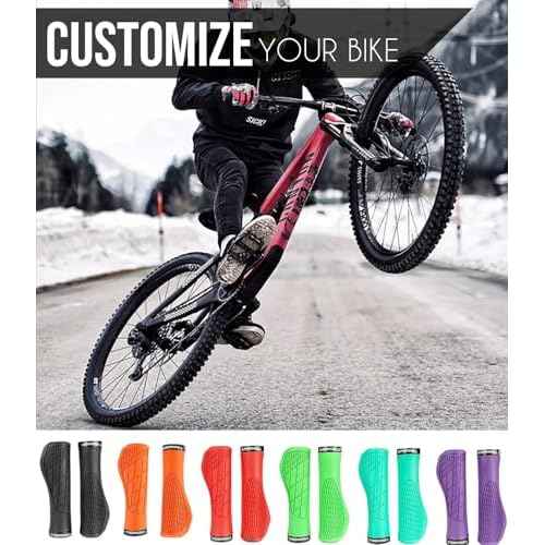 Ergonomic Bike Grips - Handlebar Grips for Mountain Bikes, Non-Slip Lock-On Grips
